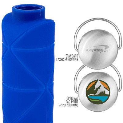 25 Oz. Origami Silicone Water Bottle